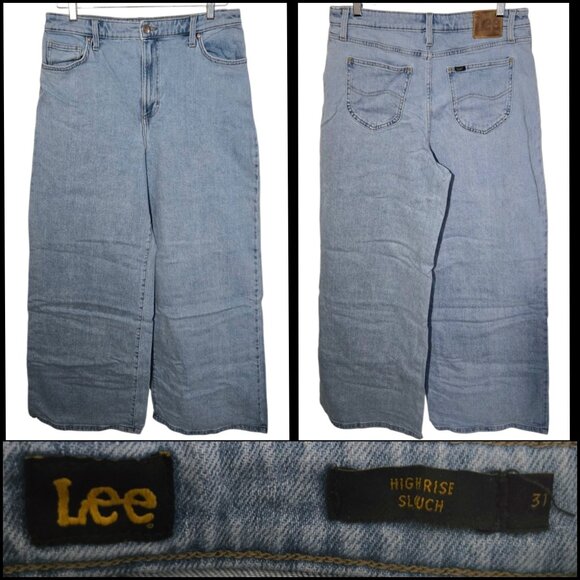 Lee High Rise Slouch Wide Leg Jeans Size 31 - Picture 1 of 10